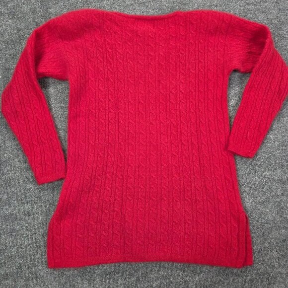 Vintage Express Tricot 90’s Y2k Red Angora Lambswool Blend Sweater Size Medium - Picture 5 of 8